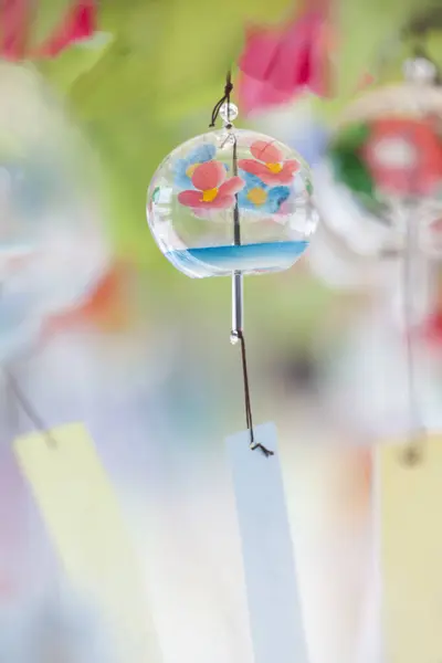 Colorful Japanese Wind Chimes Summer — Stock Photo, Image