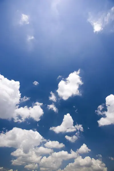 White Cumulus Clouds Blue Sky — Stock Photo, Image