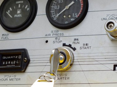 metre ile eski radyo kontrol, yakın çekim 