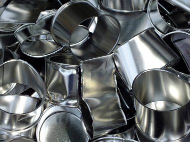 Arkaplan için paslanmaz çelik alüminyum kutular