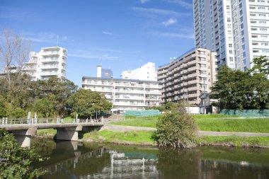 Kentsel zemin, modern şehir manzarası 