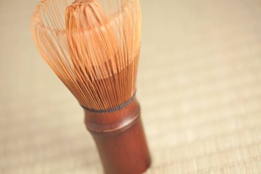 Japon çay seremonisi için bambu çırpısı. 