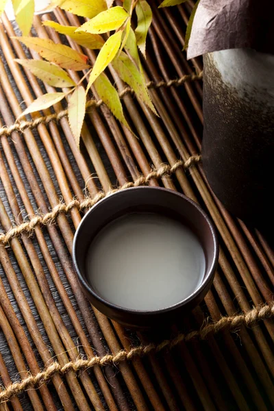Japanese traditional sweet alcohol drink made from sake lees. Amazake