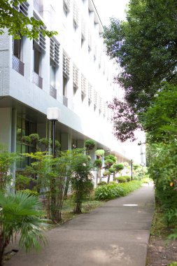 Tokyo, Japonya 'daki Musashino Üniversitesi modern binası 