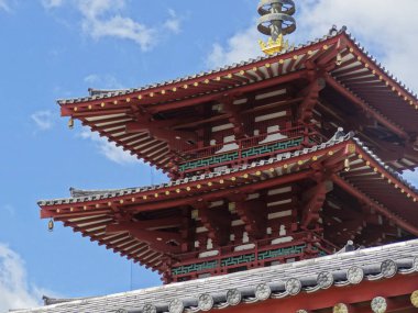 Osaka, Japonya 'daki Budist Tapınağı (shitenno-ji)