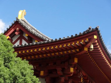 Osaka, Japonya 'daki Budist Tapınağı (shitenno-ji)