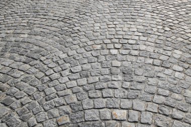 Eski gri kaldırımın dokulu arka planı  