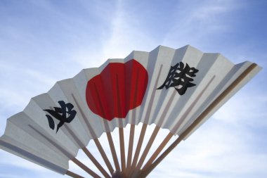 Geleneksel Japon kağıt el fan arka planı