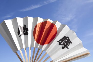 Geleneksel Japon kağıt el fan arka planı