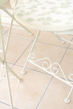 açık hava için modern beyaz metal masa