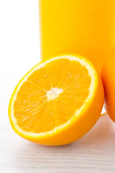 Healthy Orange Juice Glass Fresh Oranges — Stock Photo, Image