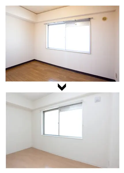 empty room in flat design