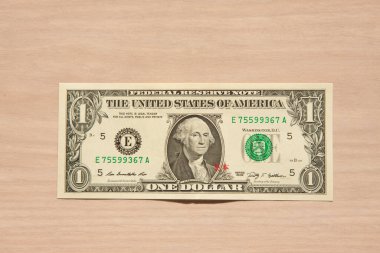 Bir ABD Doları Yasa Tasarısı Açık Ahşap Arkaplanda