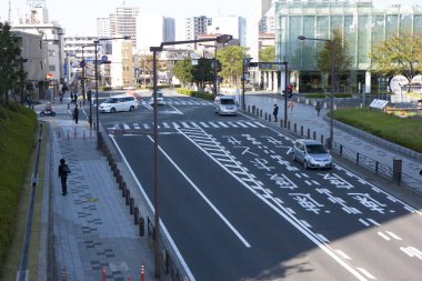 Kentsel zemin, modern şehir manzarası 