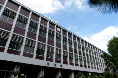 Tokyo, Japonya 'daki Musashino Üniversitesi modern binası 