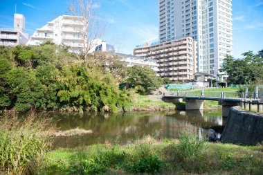 Kentsel zemin, modern şehir manzarası 