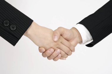 handshake on a white background