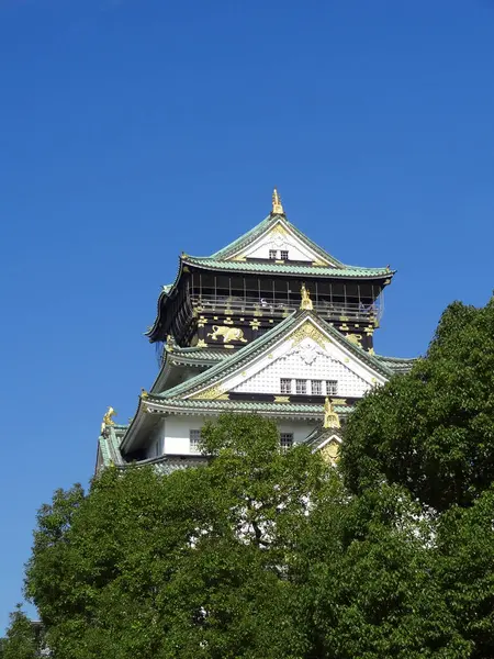 Foto Panorâmica Torre Principal Castelo Osaka Japão — Fotografia de Stock