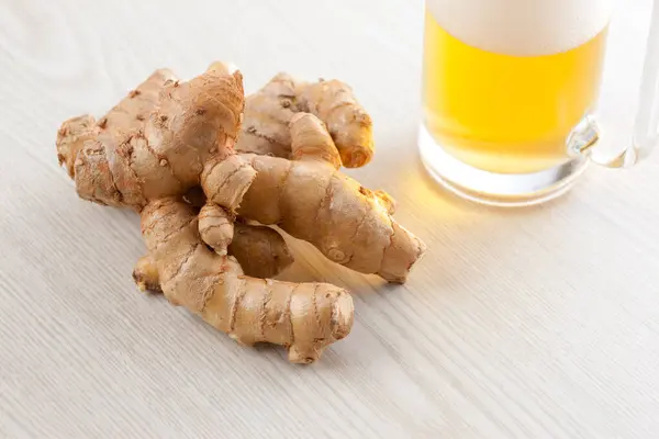 Turmeric Root Drink White Background Close — Stock Photo, Image
