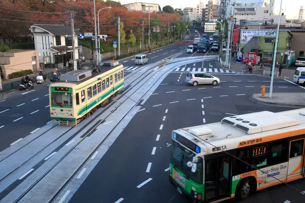 Инфраструктура Общественного Транспорта Городе Вид Город — стоковое фото
