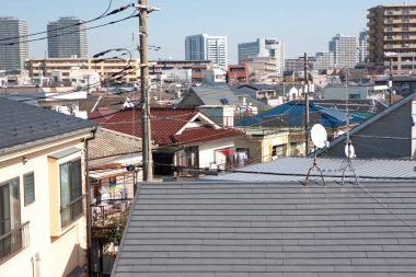 Şehir arkaplanı, şehir caddeleri manzarası 