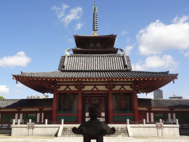 Güzel Japon tapınağı manzarası, Budizm konsepti