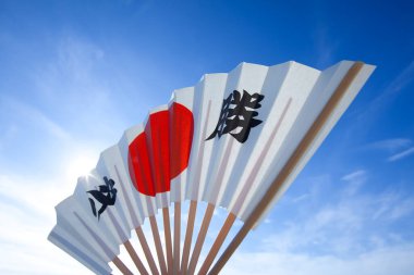 Geleneksel Japon kağıt el fan arka planı