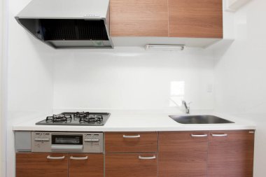 Modern tarzda mutfağın iç tasarımı.