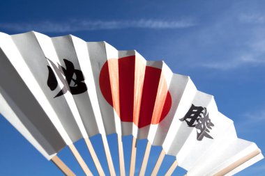 Geleneksel Japon kağıt el fan arka planı