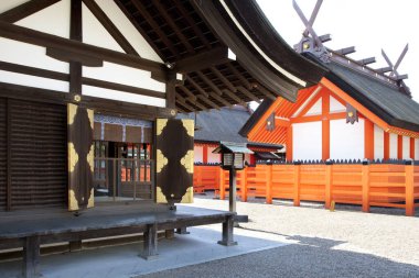 Gece güzel Japon tapınağı, Budizm konsepti.