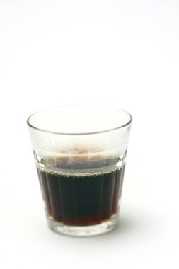 glass of soda on a white background