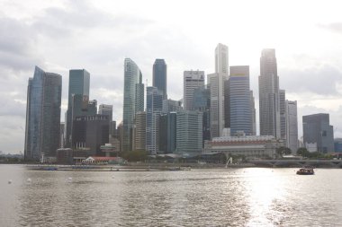 şehir arkaplanı, modern şehir Singapur görünümü 