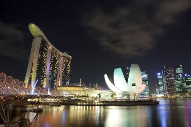 Modern şehir arka plan görüntüsü, Singapur 