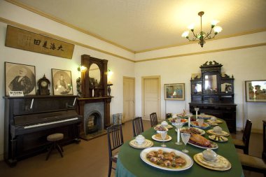 Japonya 'nın Nagasaki kentindeki Glover Garden' da batı tarzı tarihi bir konutun içinde.. 