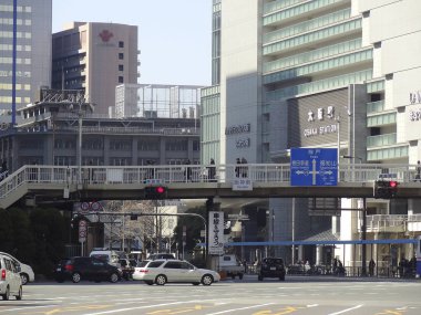 Modern Japon şehir manzarası gündüz görünümü