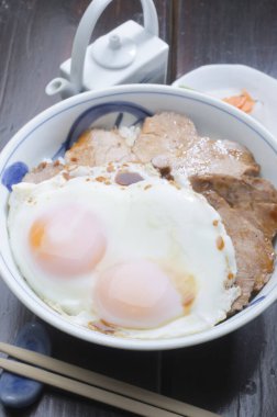 Serving delicious bowl of rice