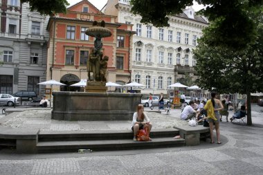 Eski şehrin tarihi mimarisinin manzarası