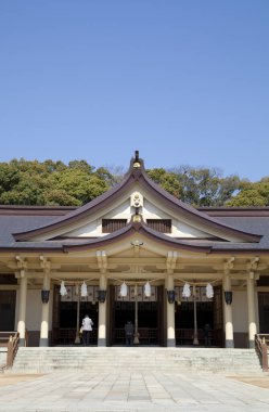 Kobe şehrindeki Minatogawa Jinja Shinto Tapınağı, Hyogo Bölgesi, Japonya