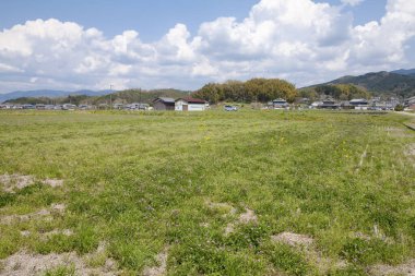 Japon köyünün manzarası