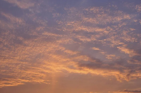 Zonsondergang Met Wolken Lucht — Stockfoto
