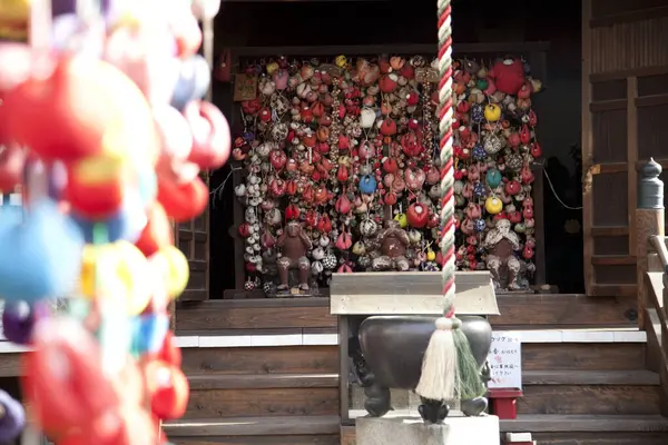 Kukurizaru Ball Shaped Talisman Made Colorful Cloth Wishes Worshippers Representing — Stock Photo, Image