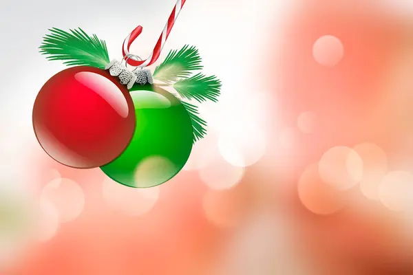 カラフルなお祝いのクリスマスの装飾のクローズアップビュー — ストック写真