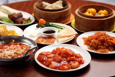 Geleneksel Asya mutfağı yakın çekim