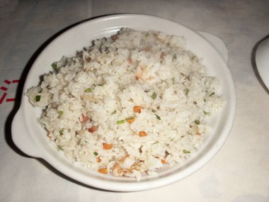 Lezzetli bir Asya yemeğinin yakın çekim görüntüsü