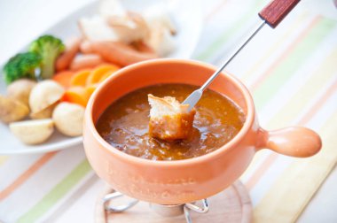 Lezzetli Asya yemeklerinin yakın görüntüsü