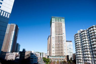 Tokyo City, Japonya 'daki modern gökdelenler