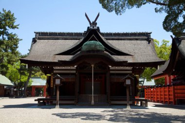 Japonya 'daki Japon tapınağı doğa geçmişi üzerine