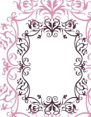 Beyaz arkaplanda çiçek çerçevesi 