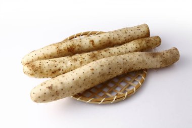 Arka planda taze Çin yer elması sebzeleri, kapatın.