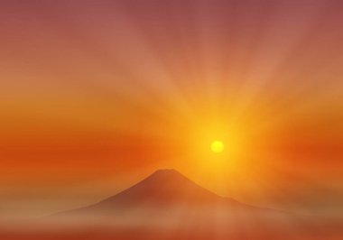 Dağlardan yükselen güneş